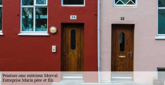 Peinture mur extérieur morval-62450 Entreprise Marin père et fils