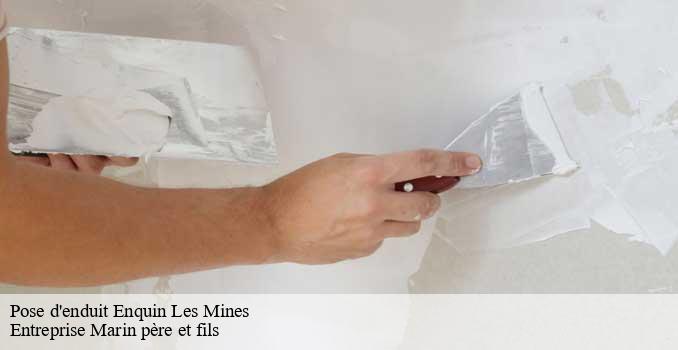 Pose d'enduit enquin-les-mines-62145 Entreprise Marin père et fils