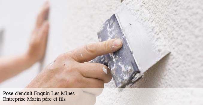 Pose d'enduit enquin-les-mines-62145 Entreprise Marin père et fils