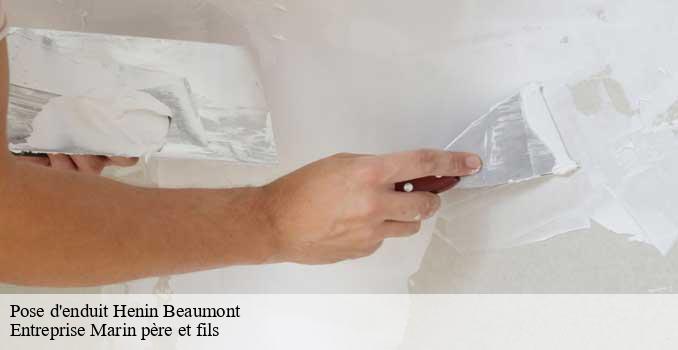 Pose d'enduit henin-beaumont-62110 Entreprise Marin père et fils