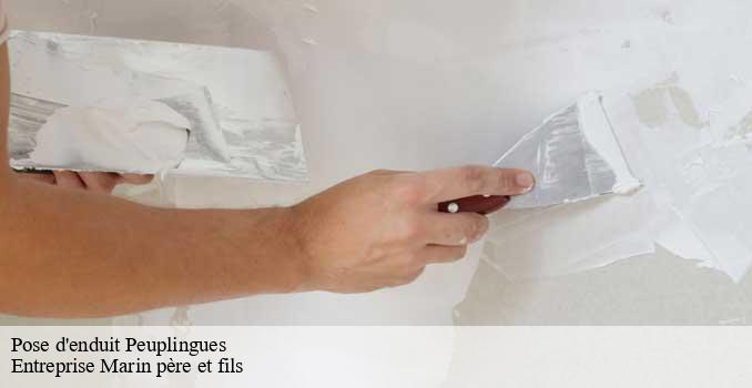 Pose d'enduit peuplingues-62231 Entreprise Marin père et fils