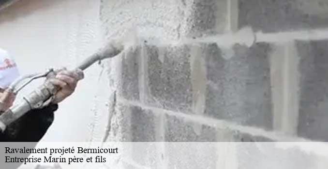 Ravalement projeté bermicourt-62130 Entreprise Marin père et fils